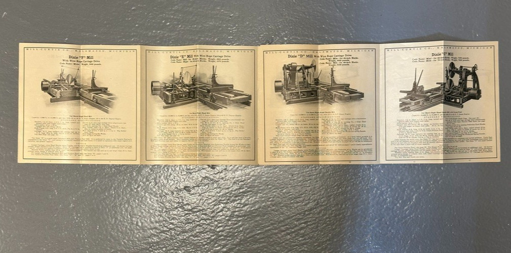 1920s Hill-Curtis Co Catalog 50 Saw Mill Machinery Lumber Timber Tool MI Antique