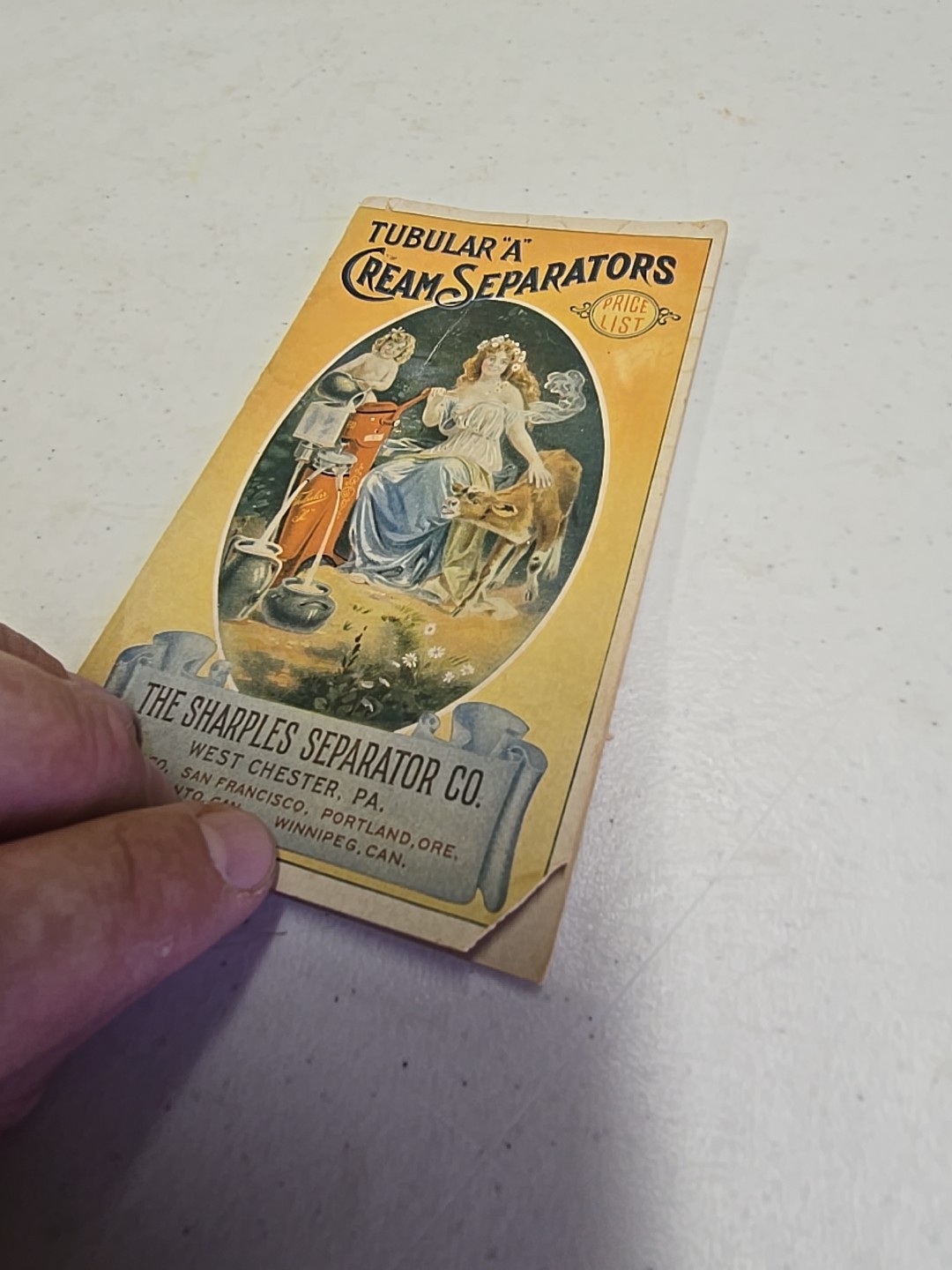 Antique Sharples Separator Co Tubular A Cream Seperators Price List Brochure