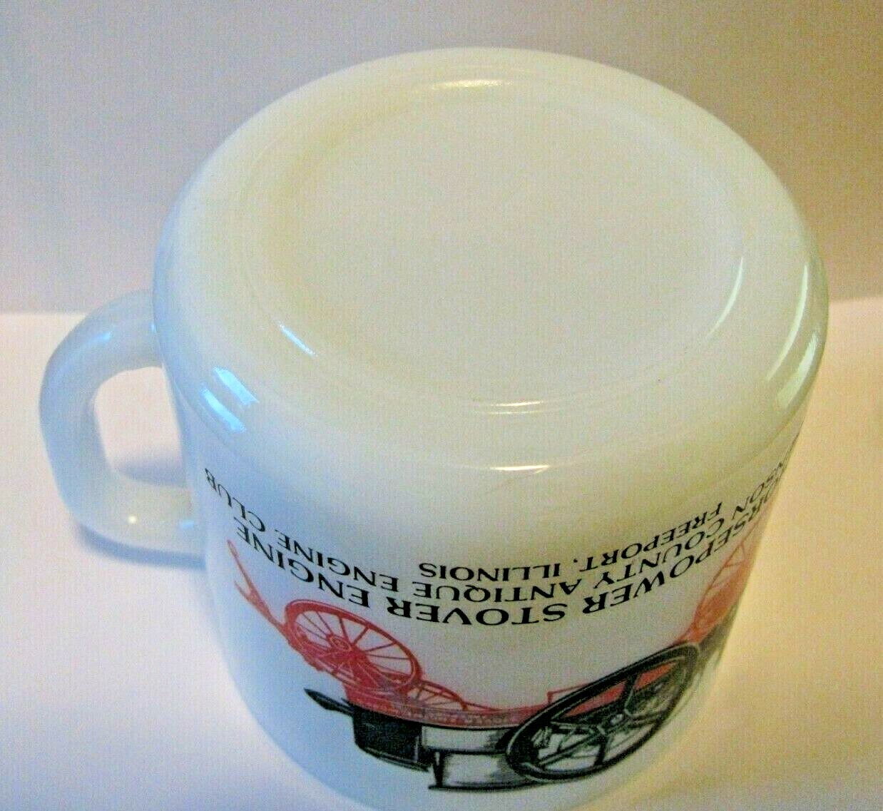Stephenson Co Antique Engine Club STOVER ENGINE Coffee Cup Freeport IL 1979 hit