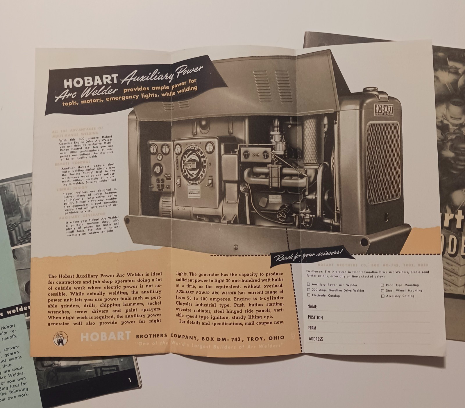 Vintage A Lot Of 3 Farm Advertising Hobart Arc Welders Brochure Mailer