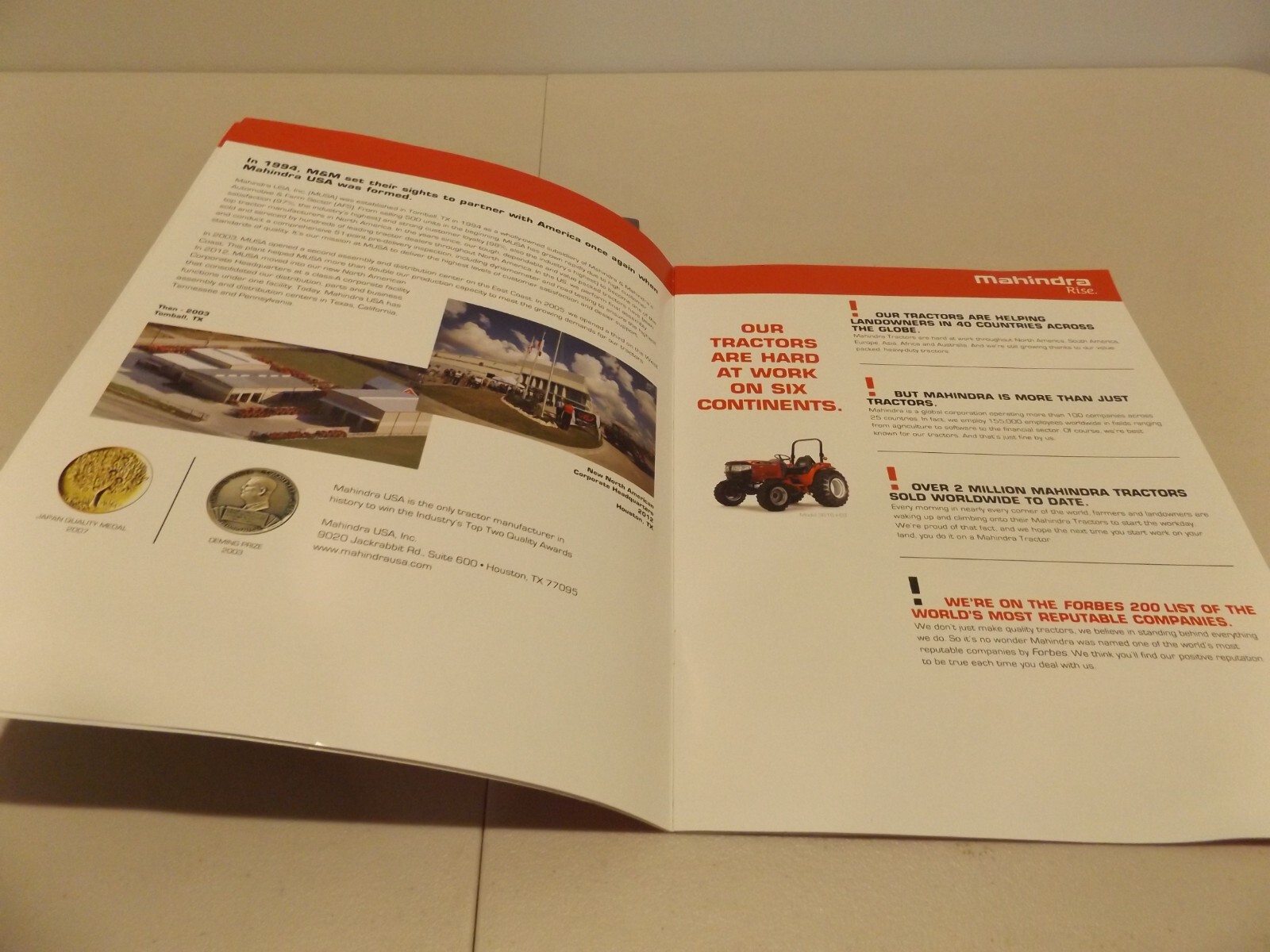 2-pc. MAHINDRA SERIES TRACTORS, 2013-2014