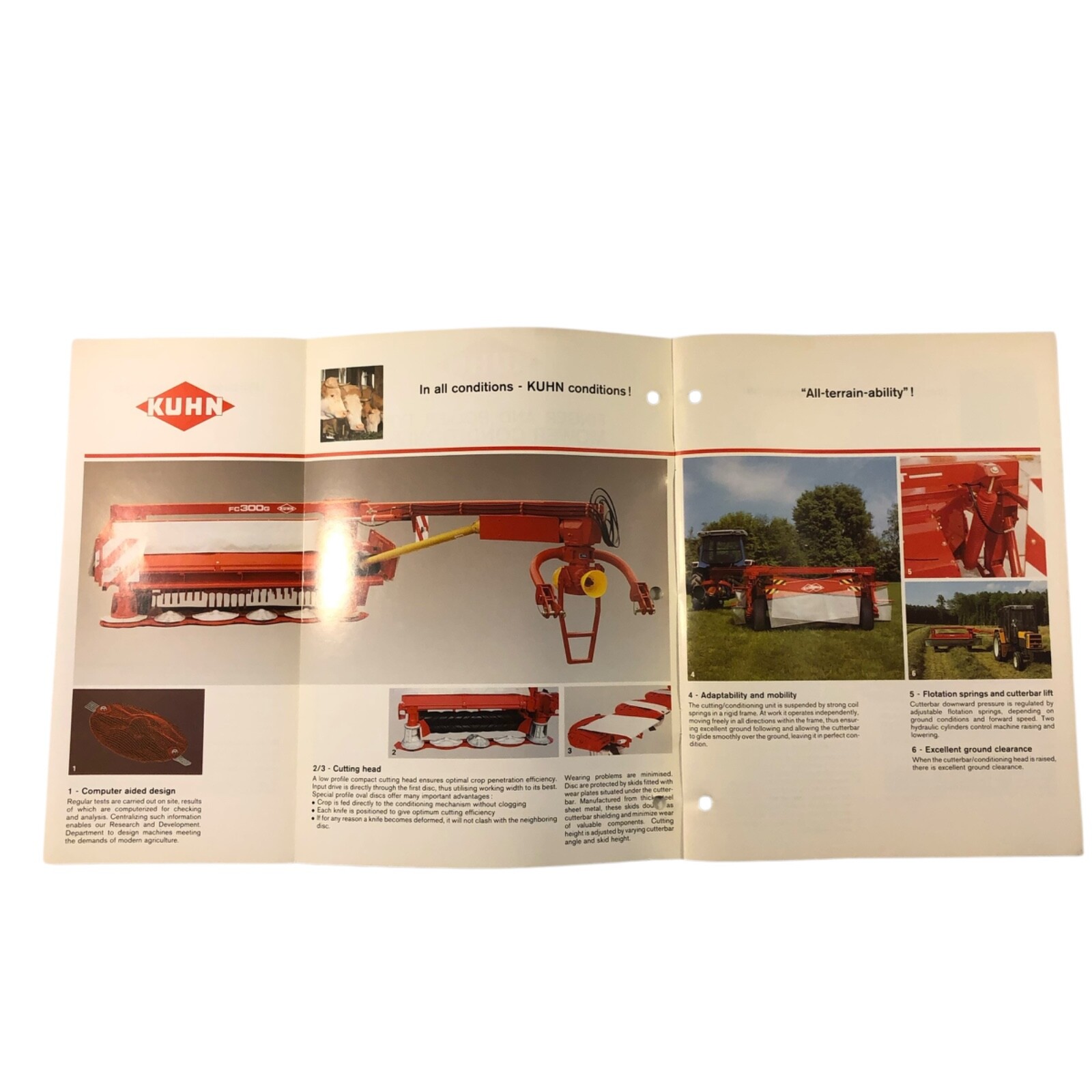 Kuhn Finger & Roller Type Mowers Conditioners Dealer Sales Advertising Brochure