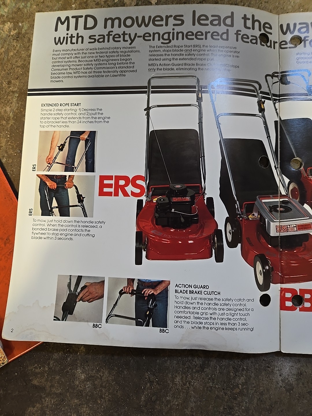 1983 MTD Lawnflite Power Mowers Brochure Catalog Point Of Sale