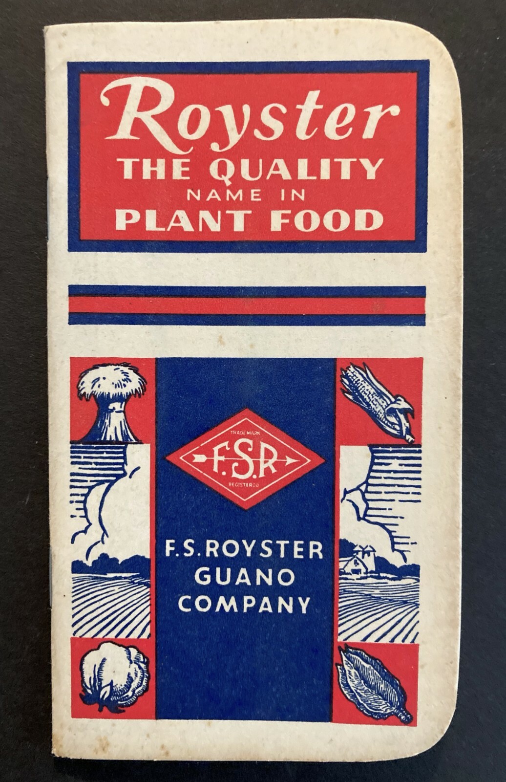1957 ROYSTER PLANT FOOD & FERTILIZER POCKET RECORD NOTE BOOK FARMING SUPPLIES