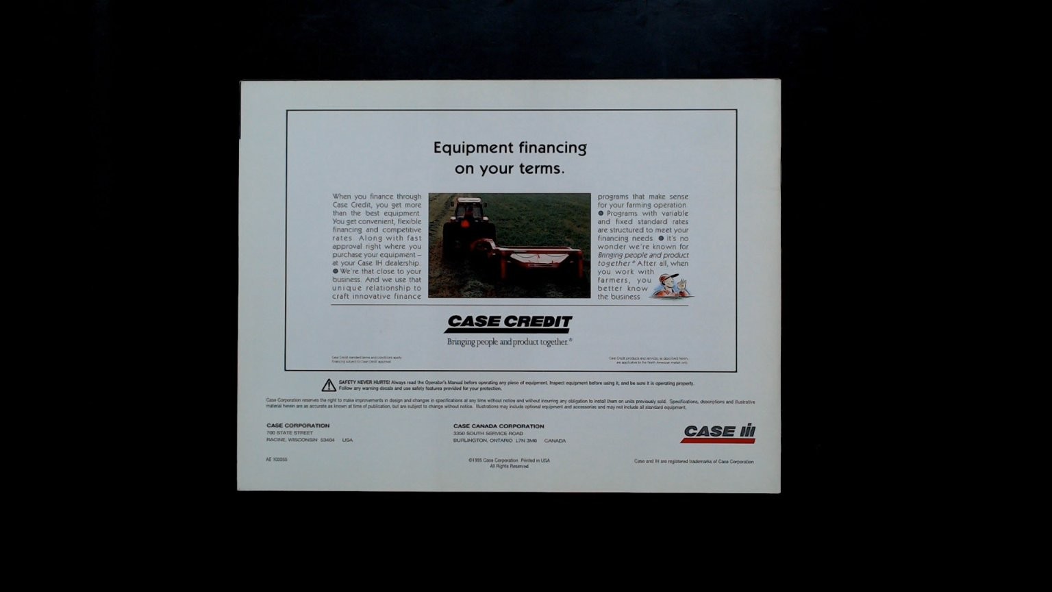 Case IH Mower-Conditioners Brochure Disc and Sicklebar 1985 Agriculture