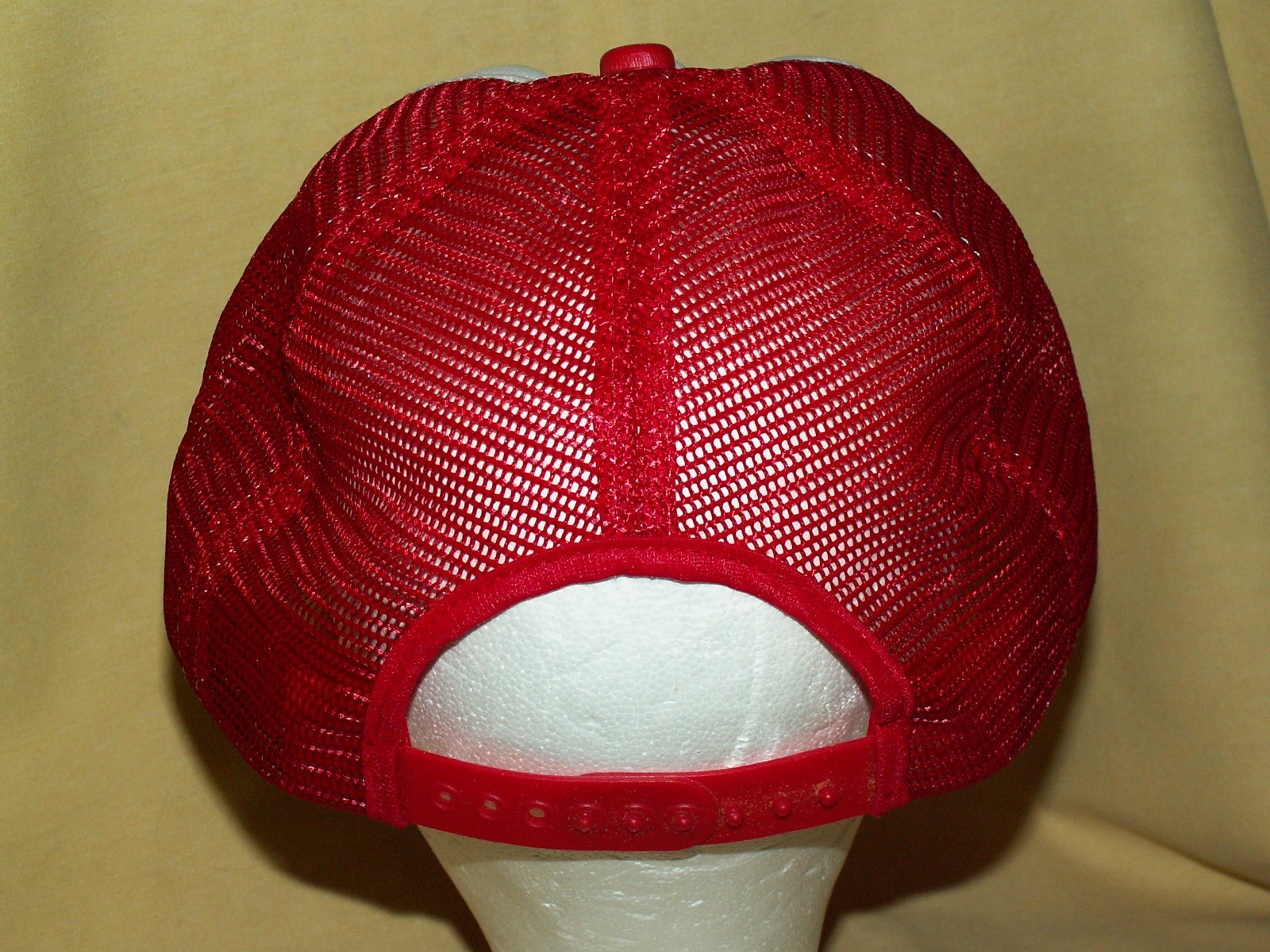 JESSE JONES HAT BASEBALL CAP VINTAGE ADJ SNAPBACK RED FRANKS SAUSAGE AS IS.