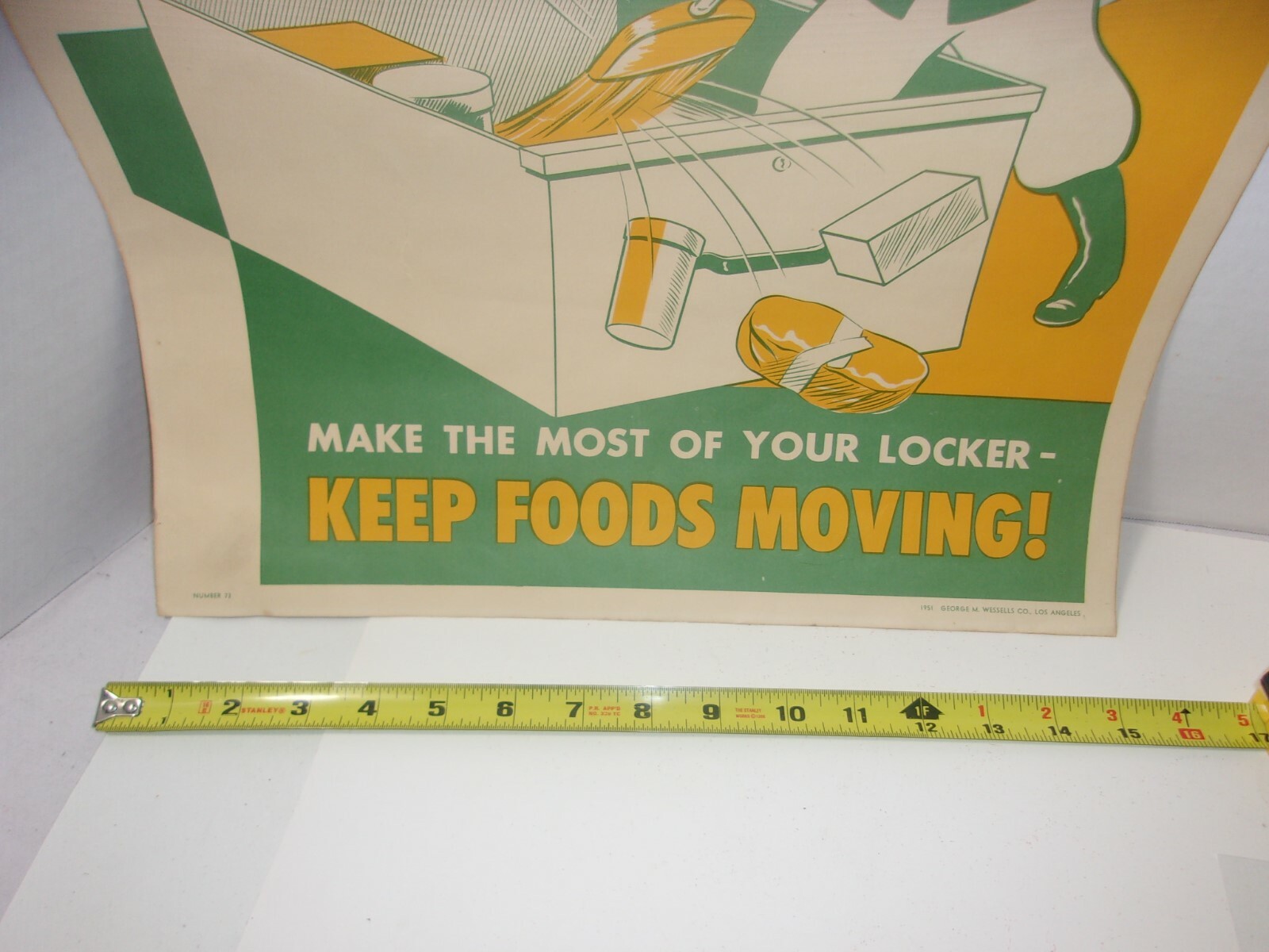 1950&rsquo;s Vintage Meat Locker Butcher Shop Ad Farm Cattle Beef Paper Sign Poster