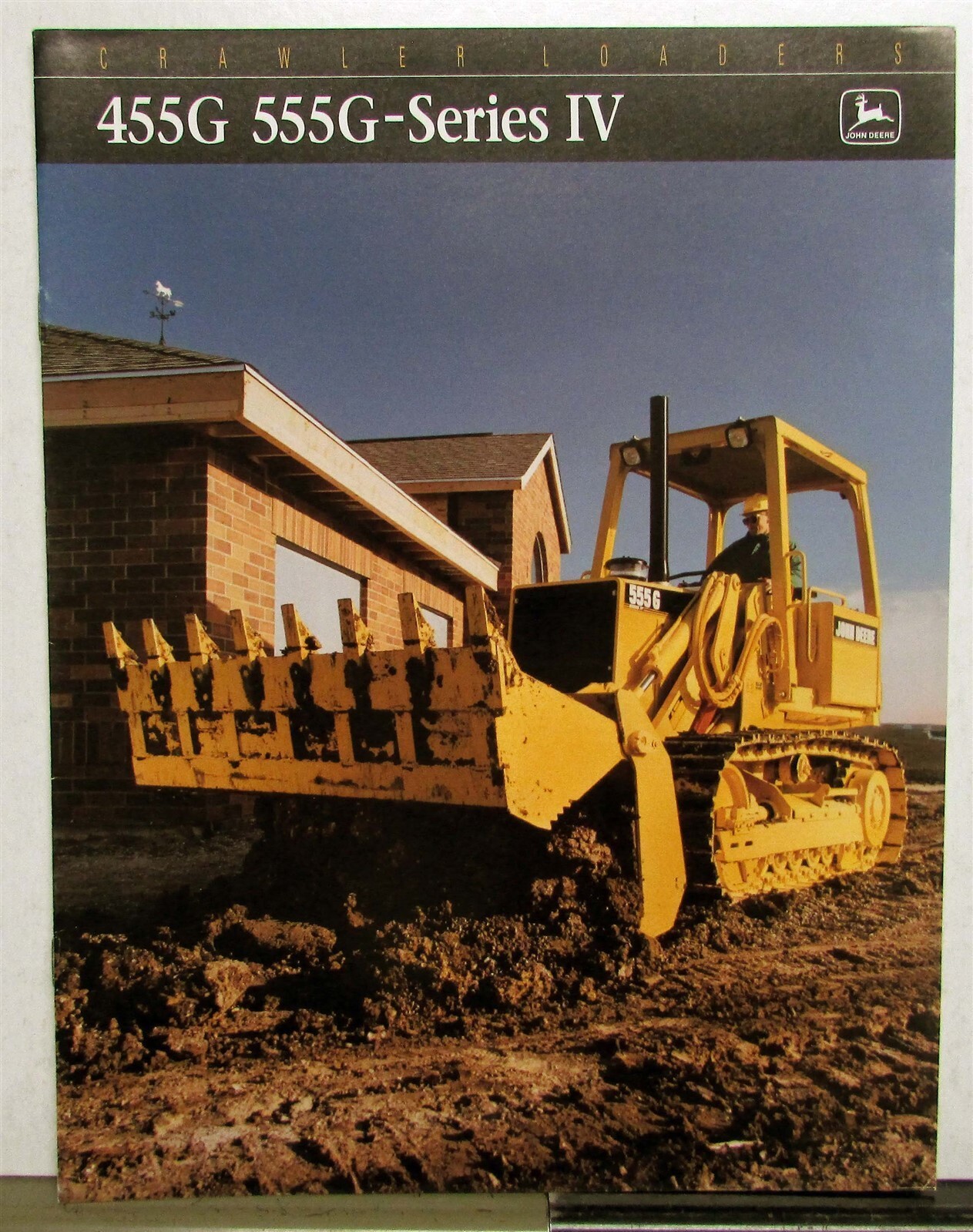 1995 John Deere 455G 555G Series IV Crawler Loader Specs Construction Brochure