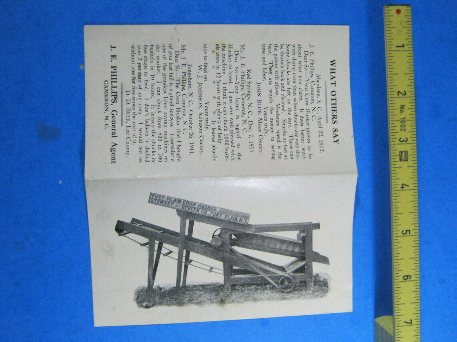 FORT PLAIN CORN HUSKER SHUCKER STEWART BERGEN BROCHURE ORIGINAL