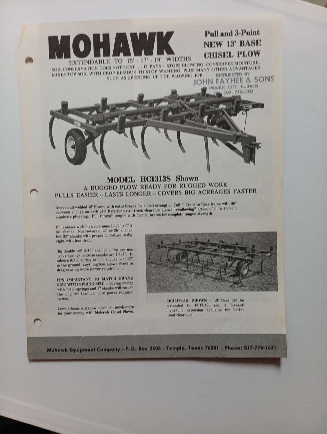6 Mohawk Implements Spec Sheets Brochures Vintage Farming Advertising