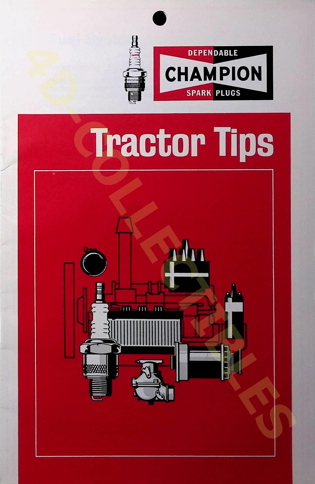 Vintage Farm Brochure Champion Spark Plugs Tractor Tips 1960s