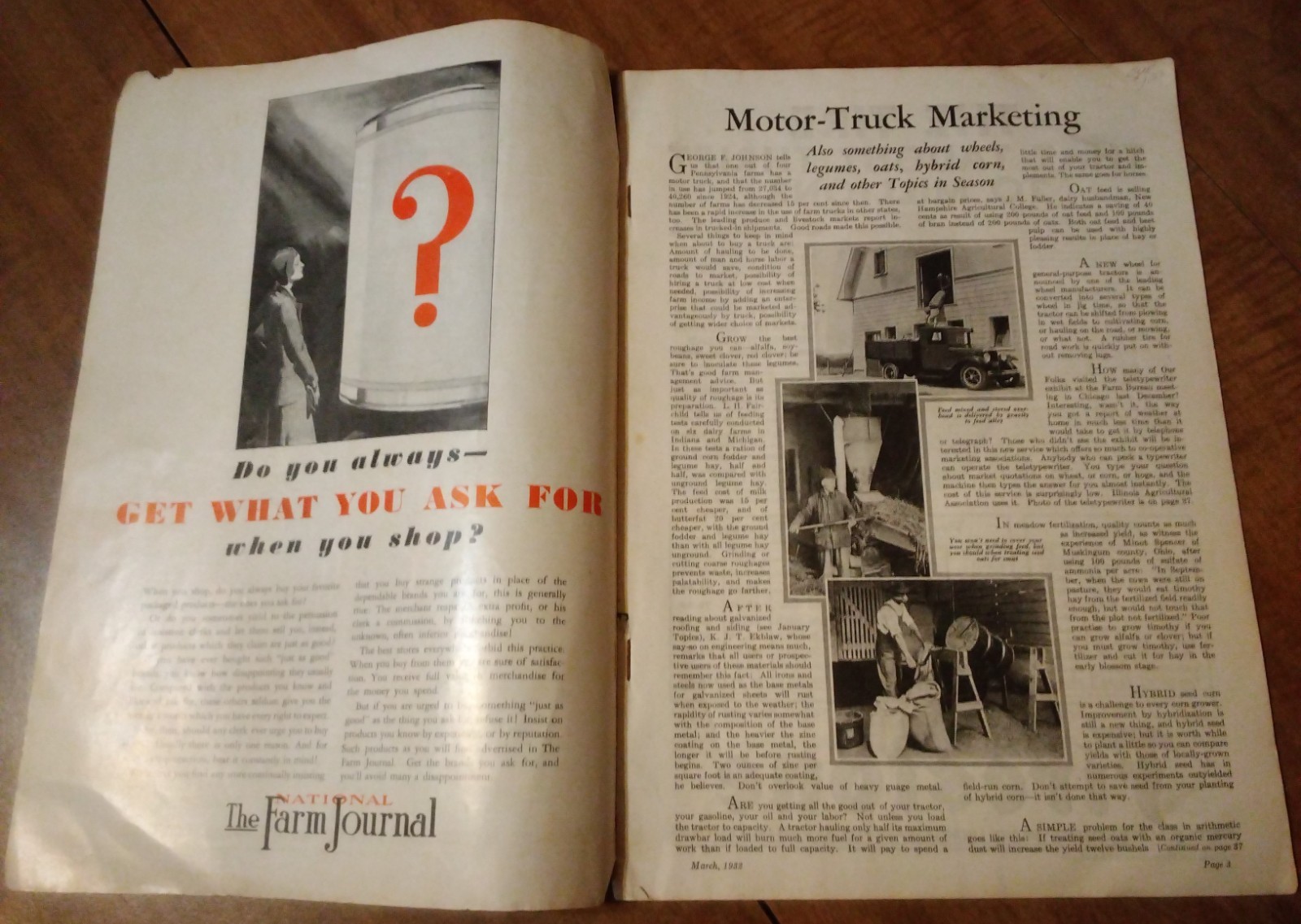 Vtg Natl Farm Journal Mag Mar 1932 Chicken Hen Egg Lay Coop Ephemera Agriculture