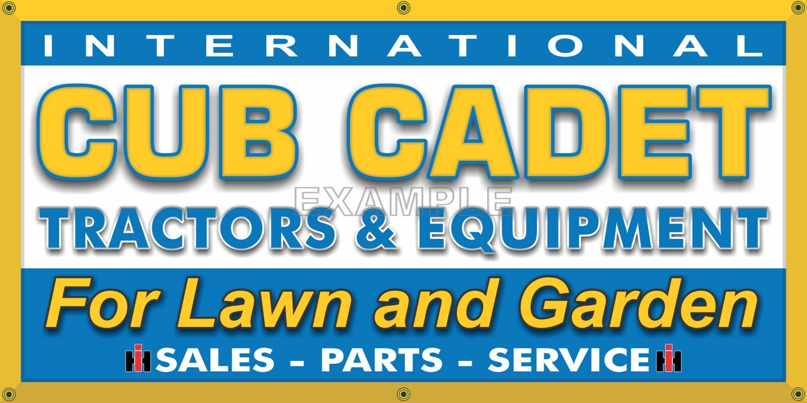 CUB CADET IH LAWN GARDEN TRACTORS DEALER SALES OLD SCHOOL SIGN REMAKE BANNER
