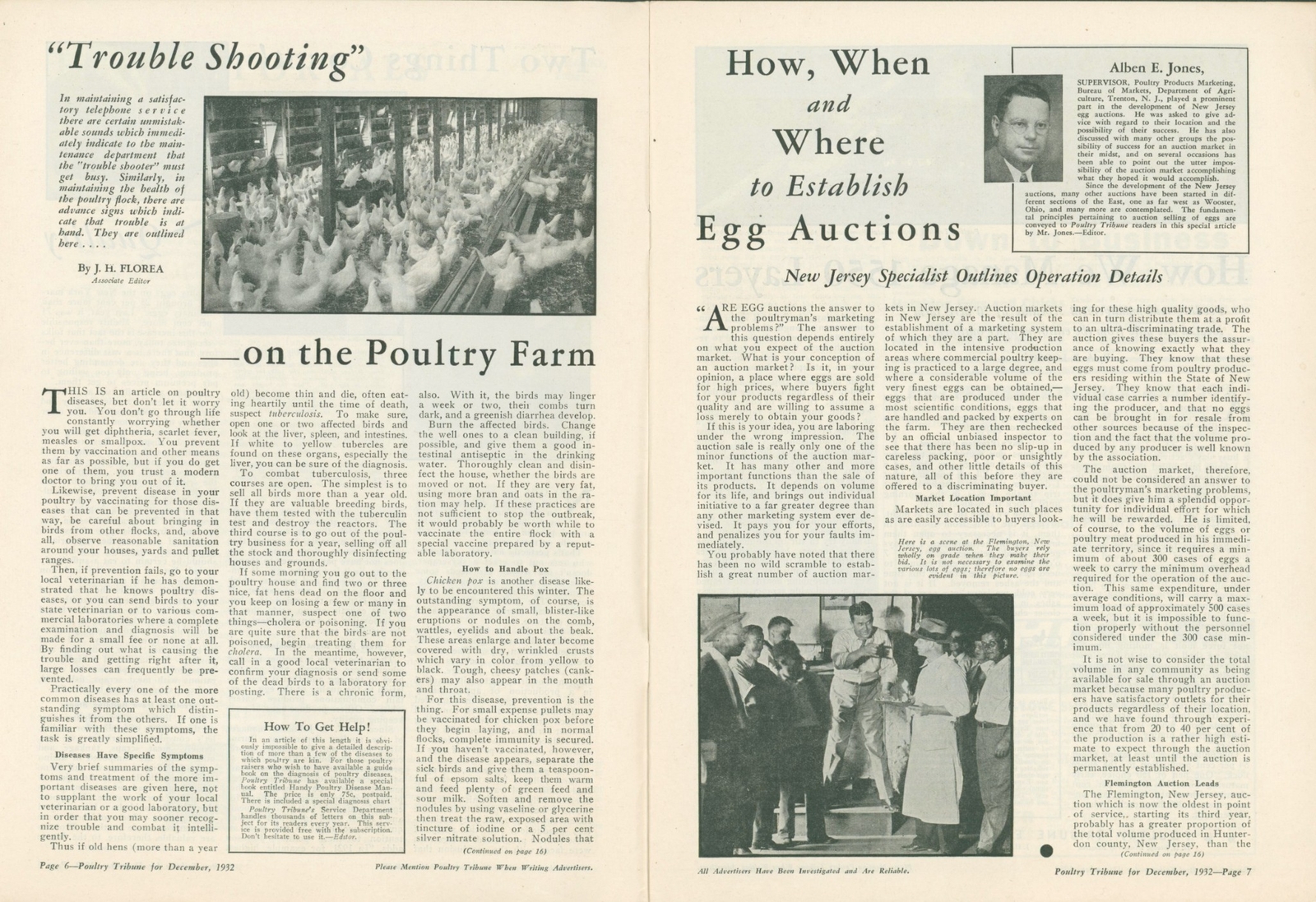 1932 December Poultry Tribune Chicken Farm Eggs Coop Chick Advertising Magazine