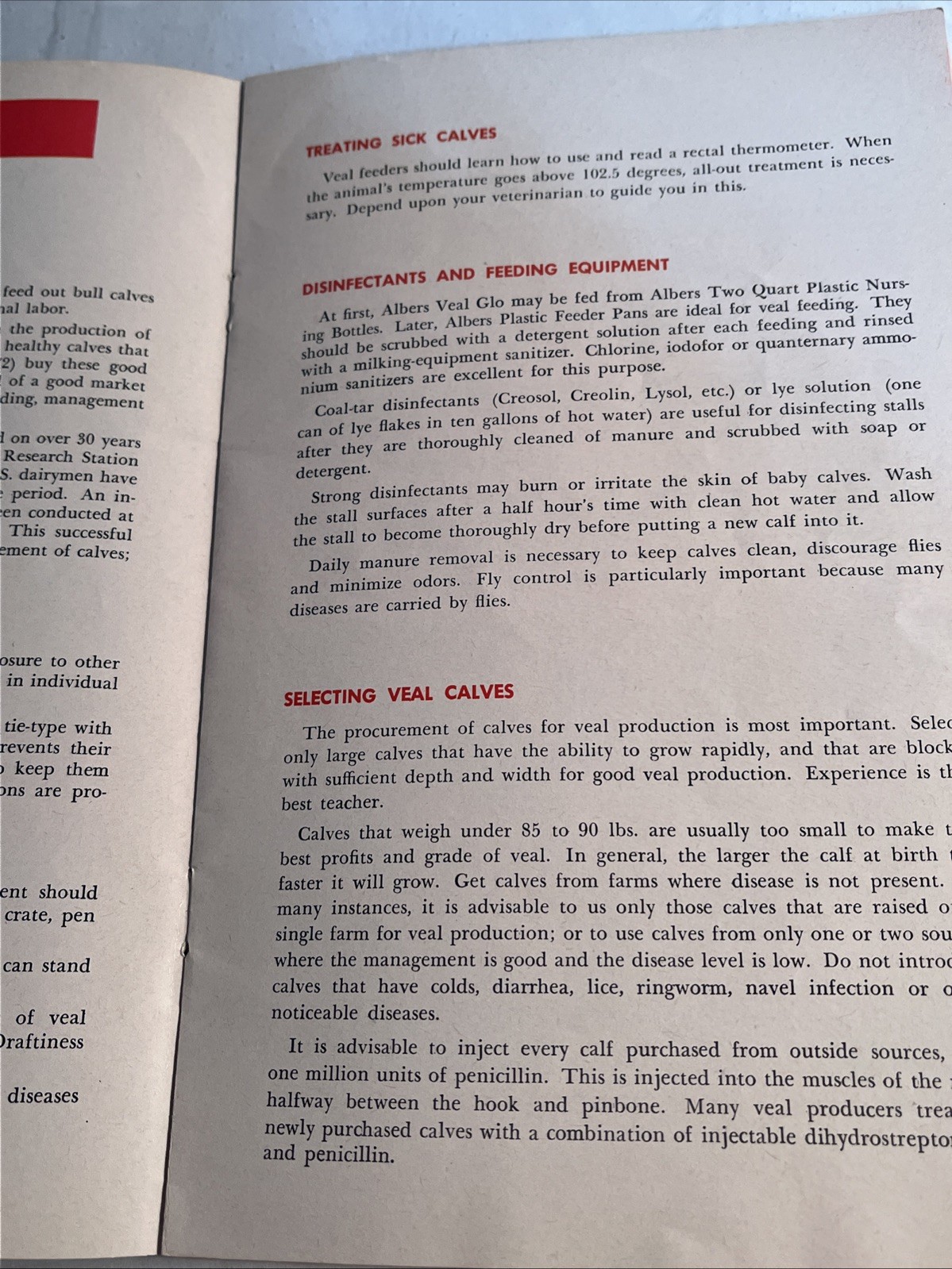 Vintage 1969 Albers Milling Co Raising Better Livestock Booklet, F-658-64