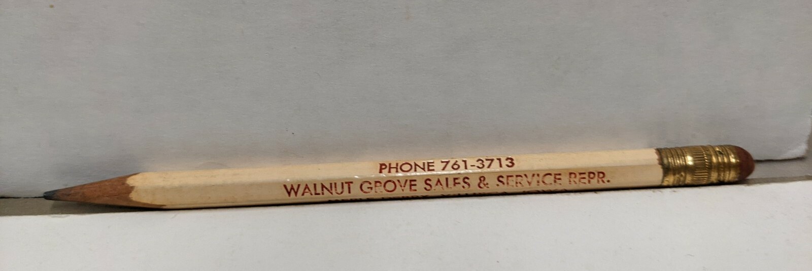 Vintage Walnut Grove Sales & Service Repair Merle Derry Villisca Iowa Pencil