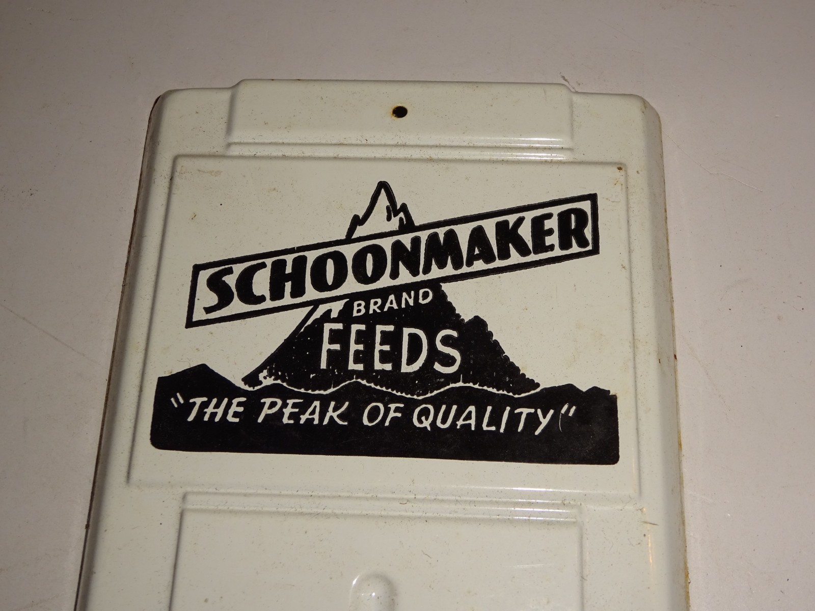 Vintage Advertising Schoonmaker Feed Company West Winfield, NY Thermometer metal