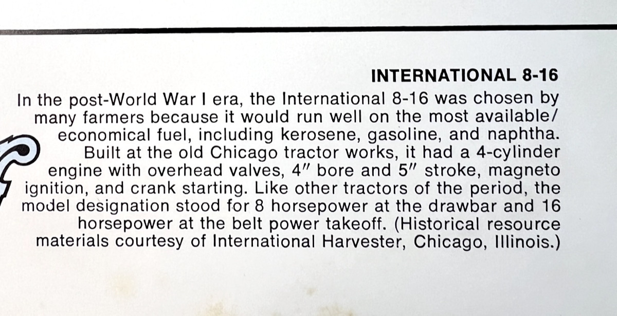 Vintage Ortho Fertilizer Collector Series International 8-16 Tractor Print No. 2