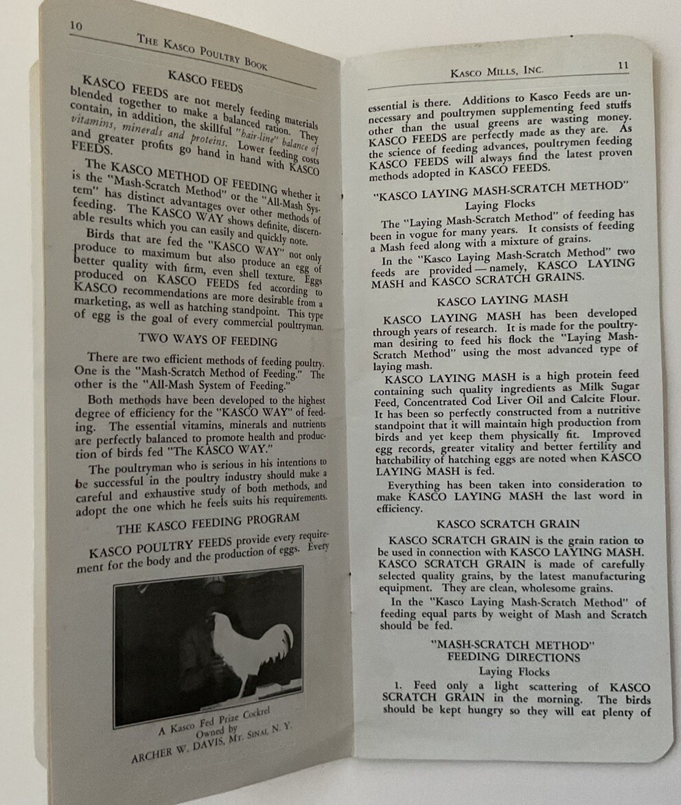 Kasco Poultry Book 1932 – Kasco Mills 32 Pages Kasco Feed Advertising