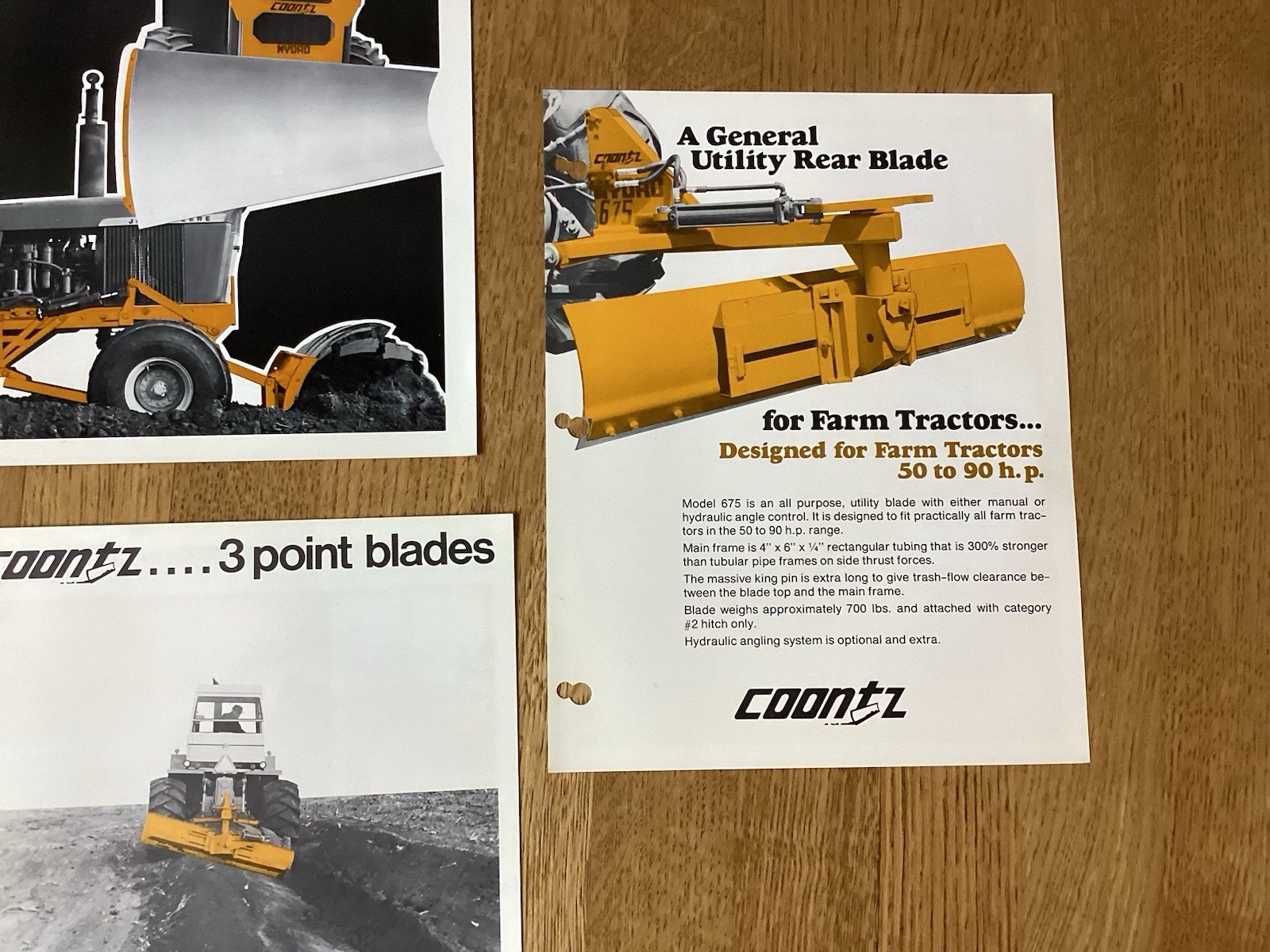 (5) Vintage Coontz Dozers 3-point Other Tractor Attachment Blades Brochures