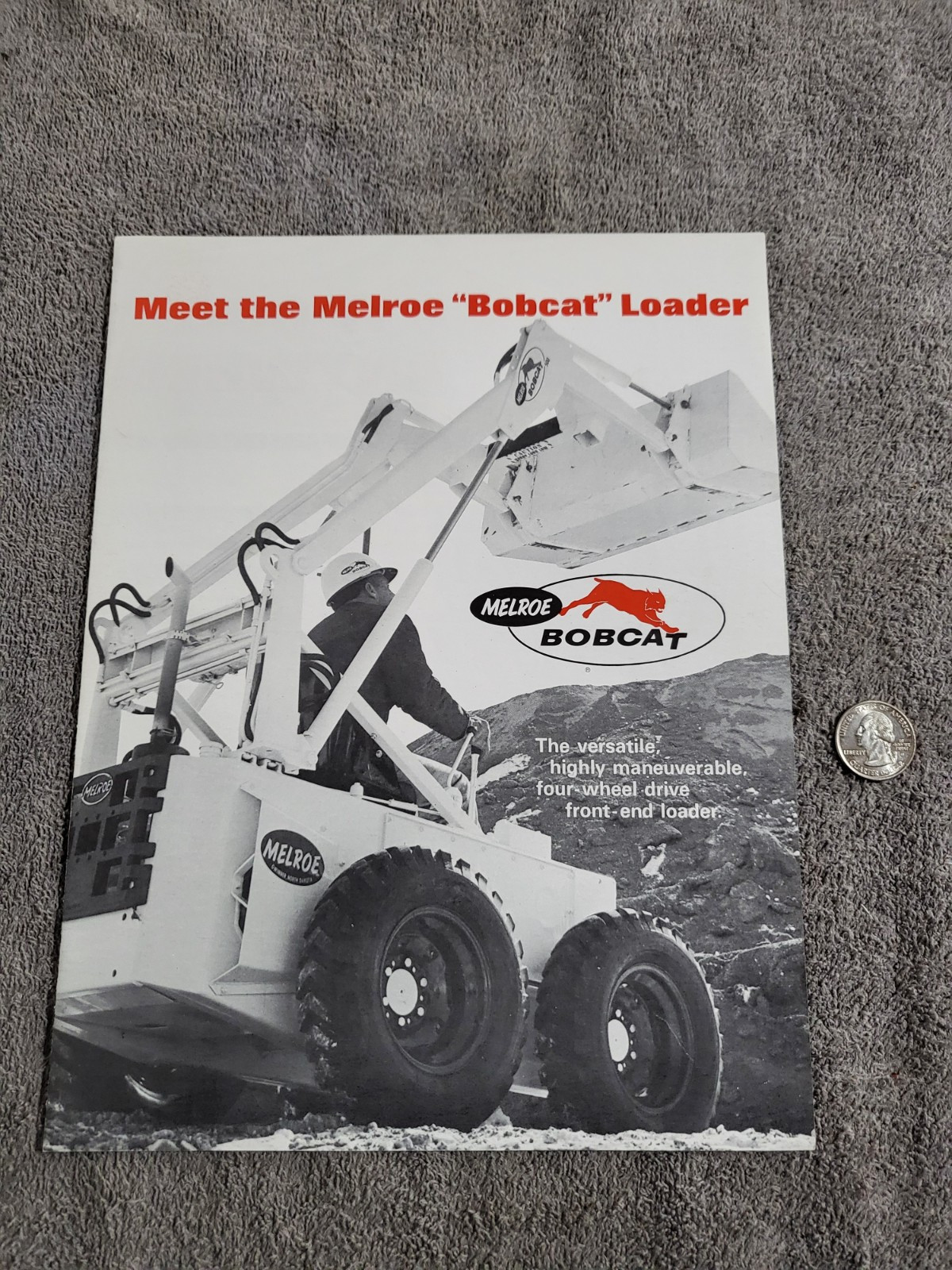Vintage 1966 BROCHURE Melroe Bobcat M 500 Skid Steer Loader Kohler K662 Engine