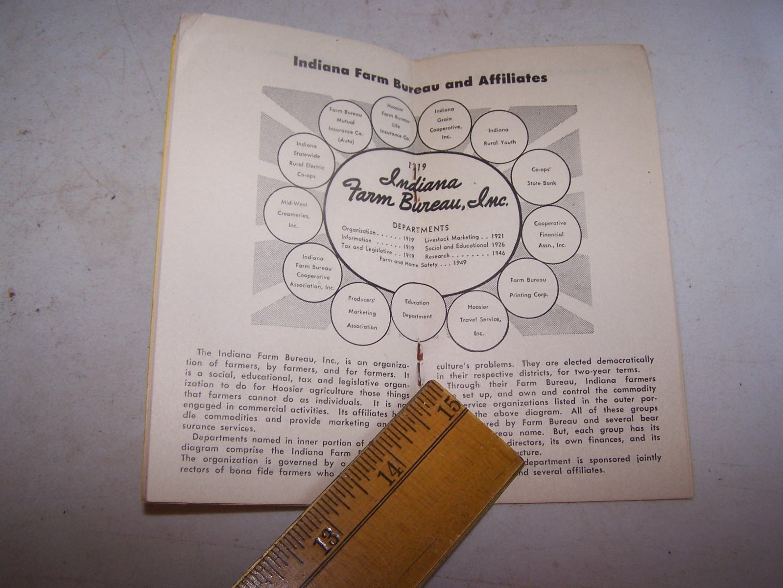 1949-1950 INDIANA FARM BUREAU Pocket Notebook INDIANAPOLIS INDIANA Collie Cover