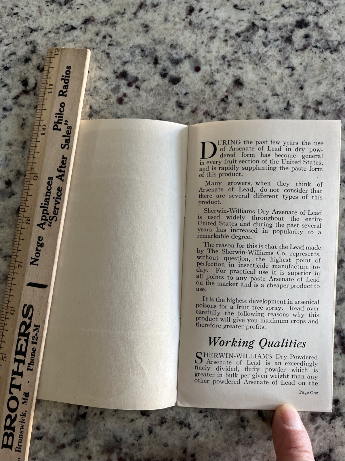 Vintage 1920 Sherwin Williams Arsenate Of Lead Pesticide Apple Orchard Brochure