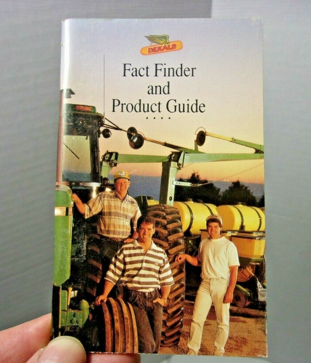 Dekalb Seed Pocket Advertising Agriculture Product Guide 90&rsquo;s Vintage Book Farm