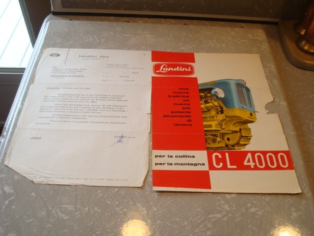 Italian Tractor Landini CL 4000 w/ 1962 Letter
