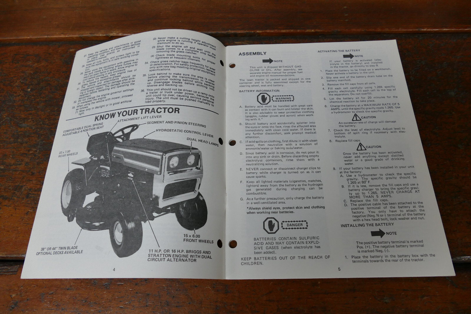 1983 Coast to Coast Owner&rsquo;s Manual 16 H.P. Lawn Tractor Model # 481-3846