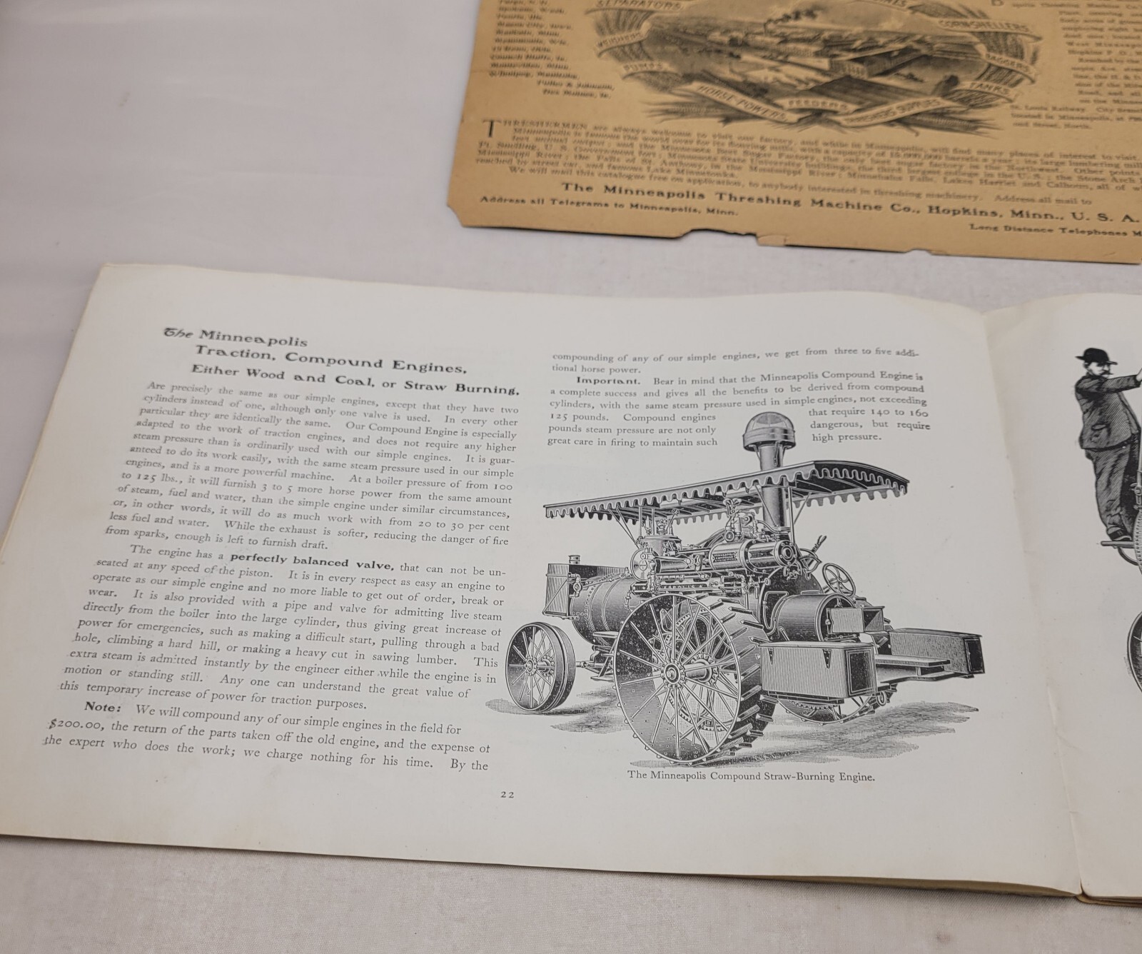 Minneapolis Threshing Machine Co. 1902 Catalog Brochure Minnesota Genuine
