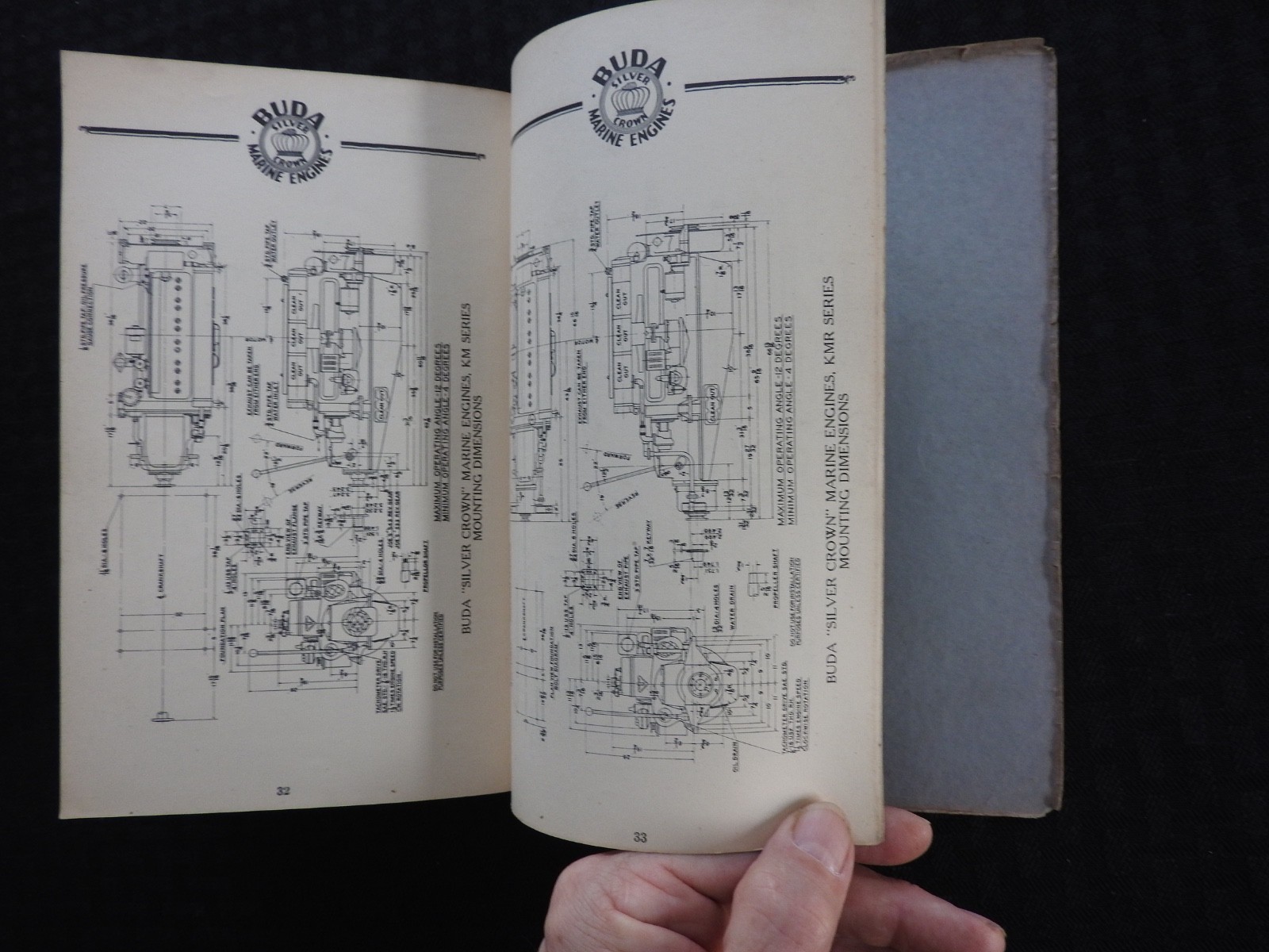 1936 Buda « Silver Crown » Marine Engines Operators Installation Manual ORIGINAL!
