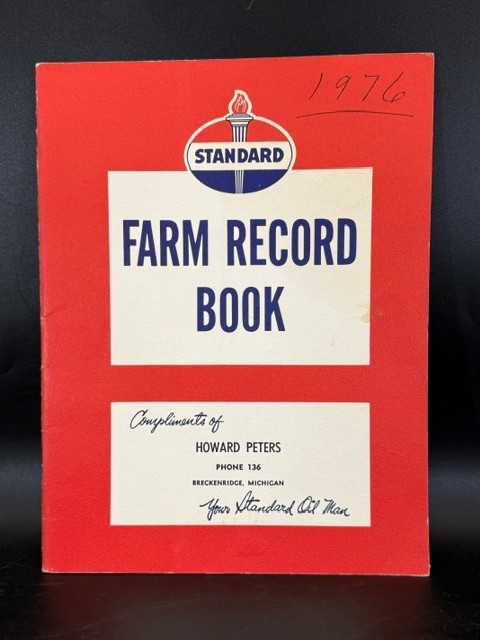 1976 Standard Oil Farm Record Book Howard Peters – Michigan