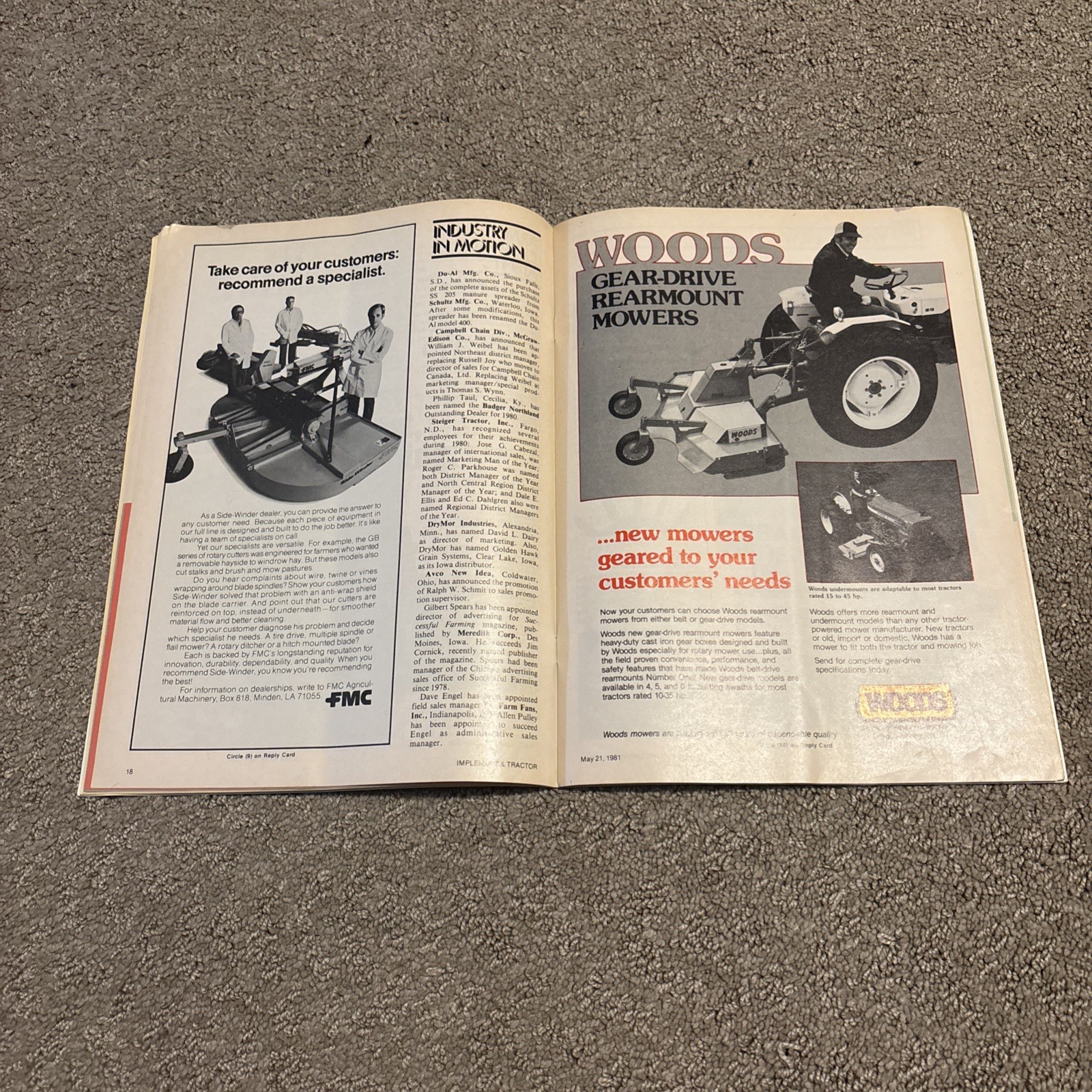 Implement & Tractor Magazine May 21, 1981 Farming Agriculture Vintage Ads J