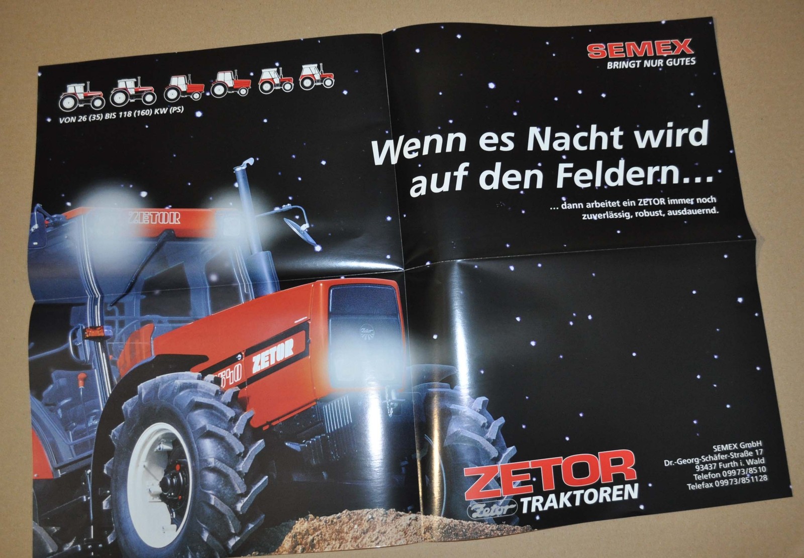 Zetor Semex Tractor Specification Brochure Prospekt DK