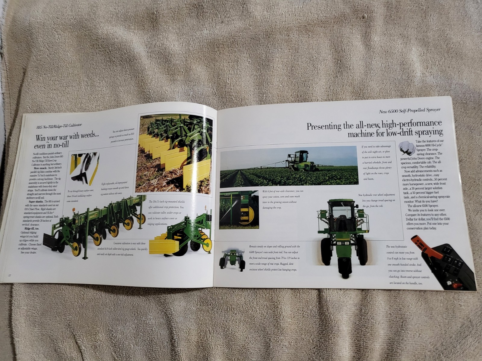 1992 Vtg John Deere Ag BROCHURE Farming NO TILL Drill Rotary Hoe Disc MaxEmerge2