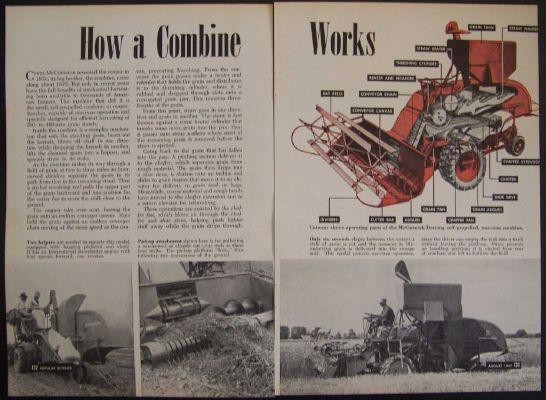 How a Combine Works 1947 McCormick-Deering pictorial