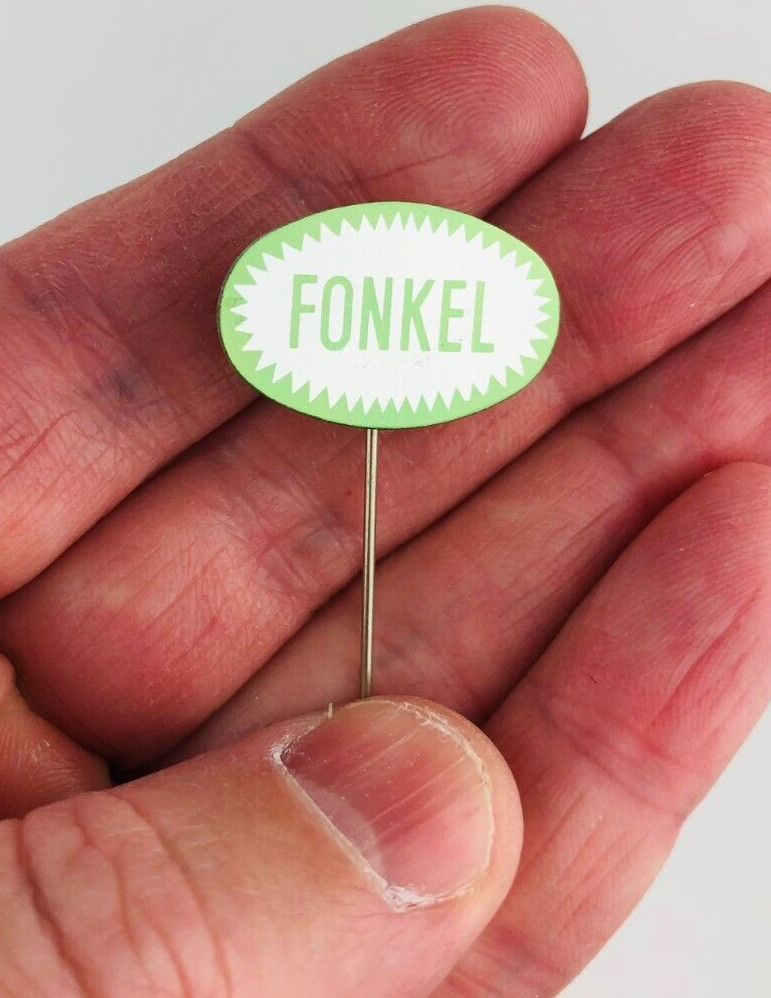 Fonkel 1960s Lapel Pin Farming Machinery Manufacturer Marque Logo *J7h