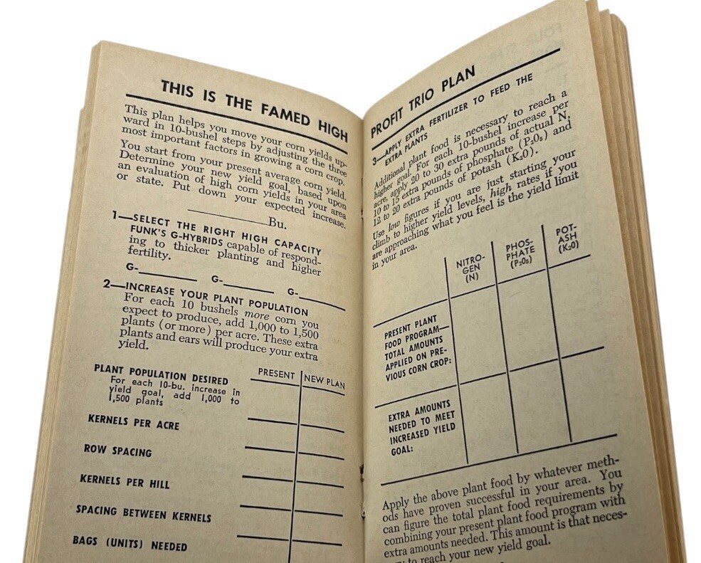 Funks Hybrid Corn Data Notebook 28th Edition 1966 New ZIA IIII Info Booklet
