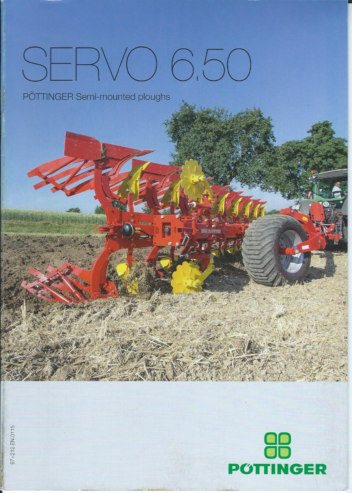 Farm Implement Brochure – Pottinger – SERVO 6.50 – Plough Plow – c2015 (F7174)