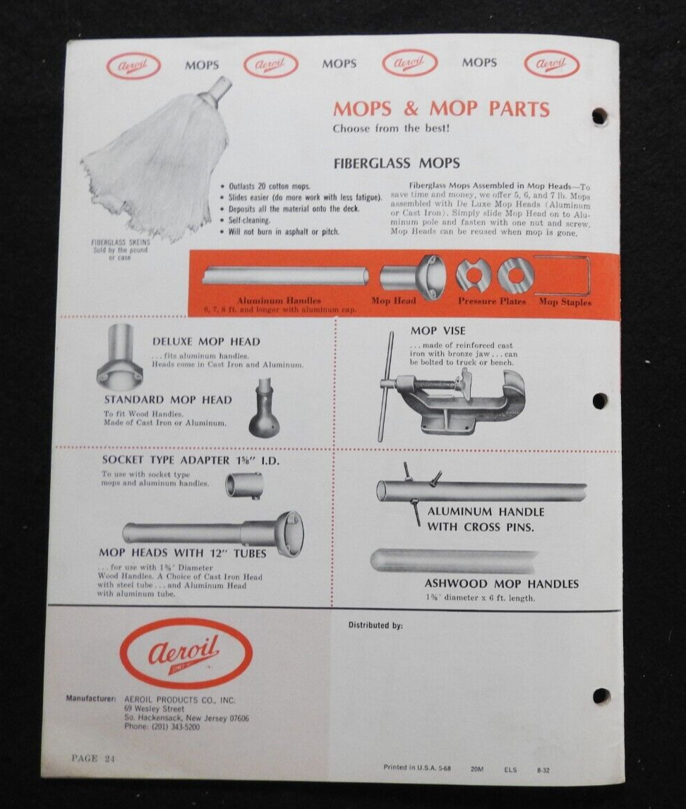 1968 Aeroil Products Co. « Roofers Equipment » Sales Catalog Hackensack NJ