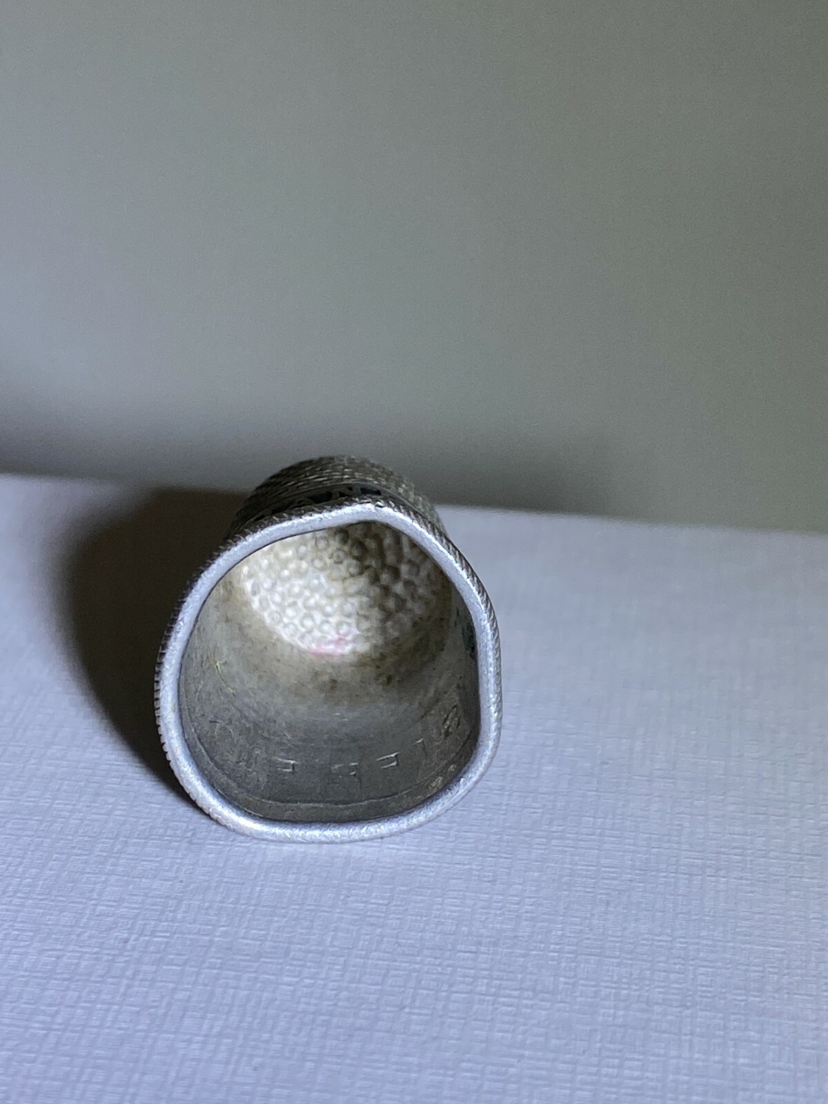Vtg Daniel Webster Flour Metal Aluminum Sewing Thimble Specialty Advertising