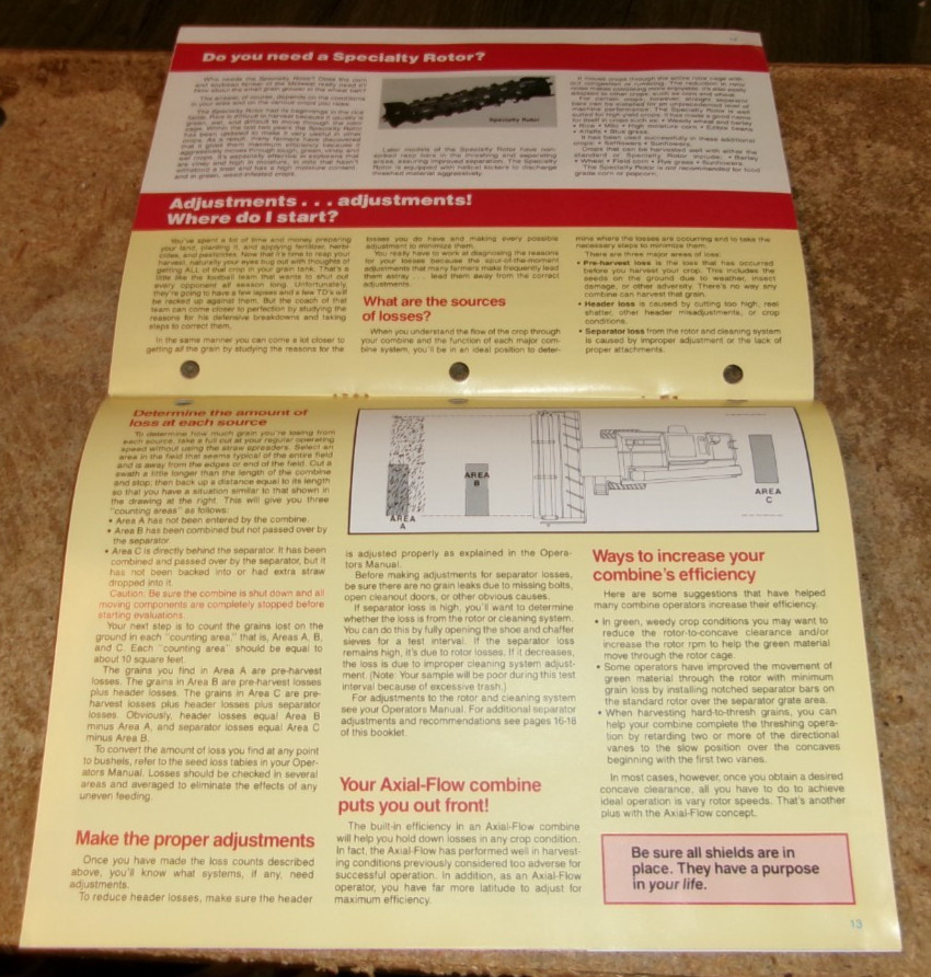 1990 case ih fall productivity tips brochure in good shape used
