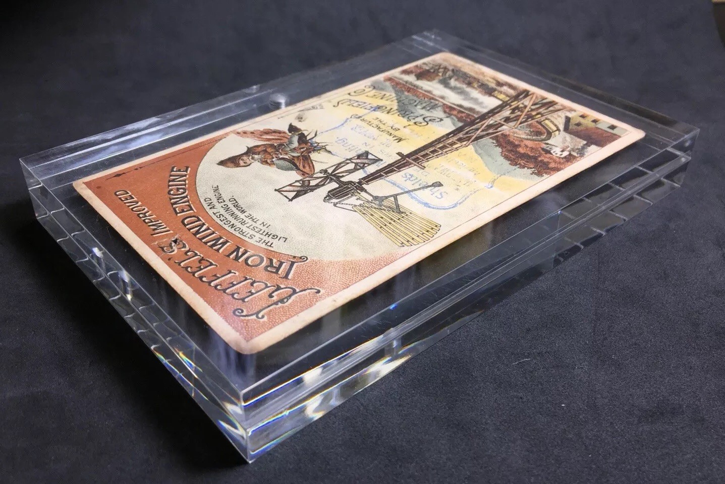 Aermotor Iron Windmill Engine Tower Litho American Ohio Merchant Rare Trade Card