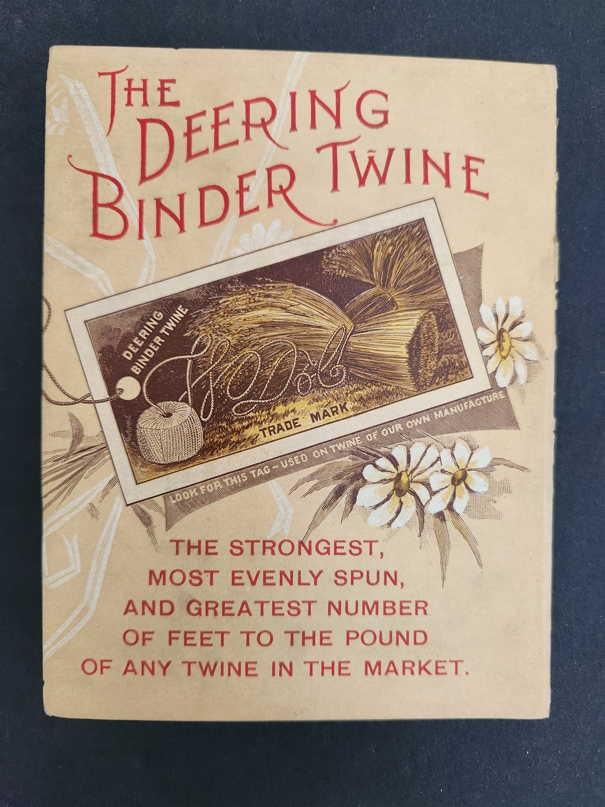 1888 antique Wm DEERING & Co chicago il AD SOUVENIR Brochure Harvest Machinery