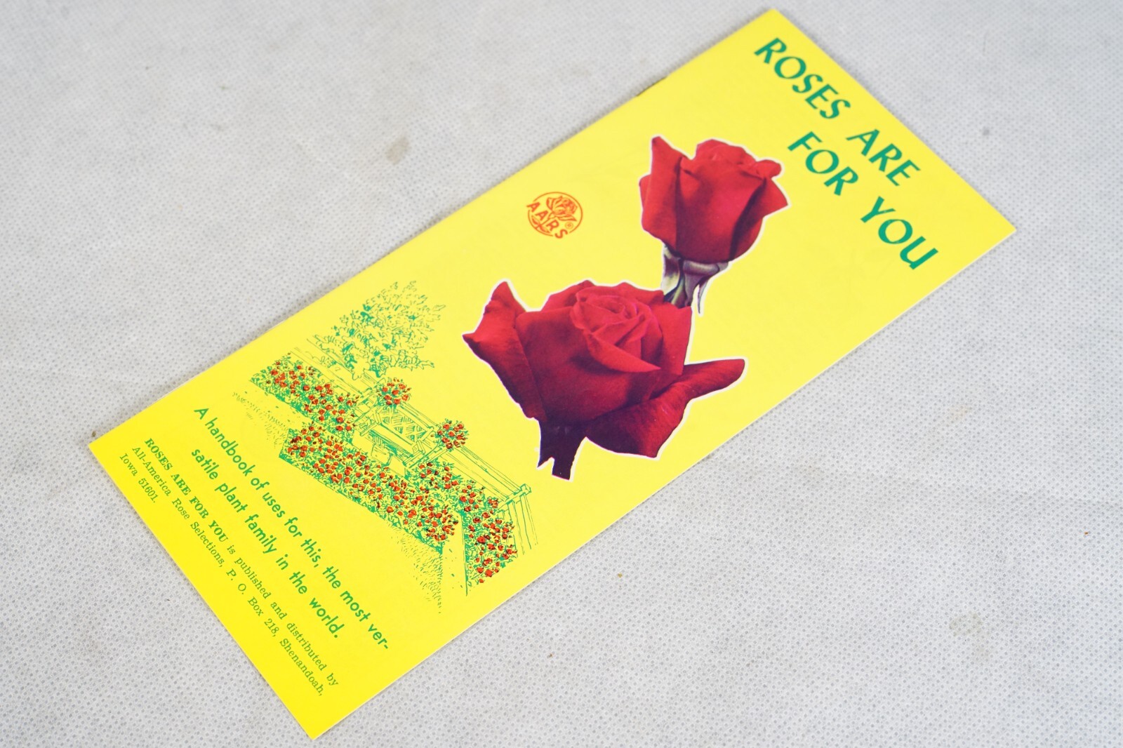 Roses are for You All-America Rose Selections Iowa Agricultural Vintage Brochure