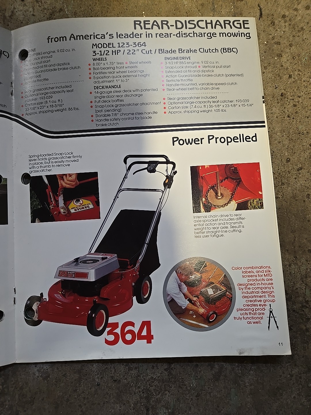 1983 MTD Lawnflite Power Mowers Brochure Catalog Point Of Sale