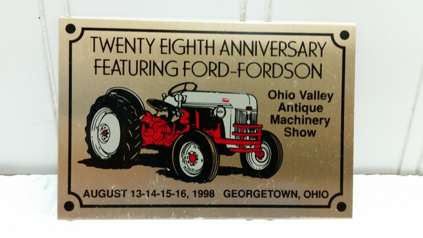Tractor & Antique Engine Show EXHIBITOR PLAQUE Lot Illinois Ohio Exibit Brass