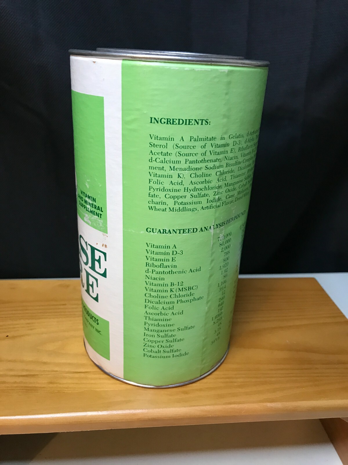 Horse Kare Can Lyndonville, VT Vitamin & Mineral Supplement Green Mountain-Empty