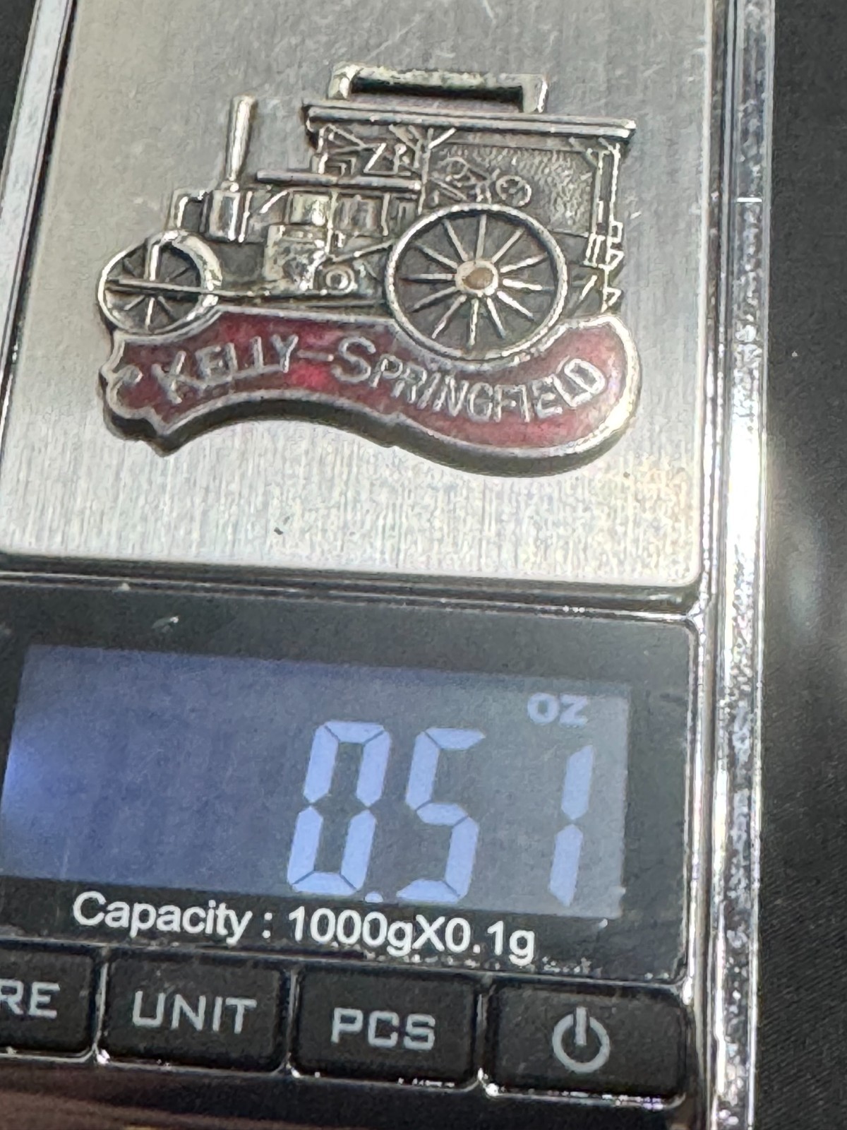A-072 Kelly Springfield Steam Roller Tractor Watch Fob 22nd National Show 1986